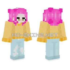 Pink Hair Girl Skin Minecraft skin