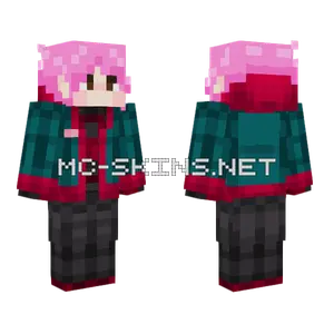 Pink Hair Spider-Man Suit Minecraft skin