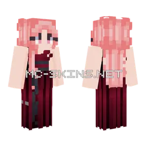 Pink Haired Girl Minecraft skin