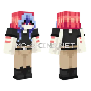 Pink Haired Girl Minecraft skin