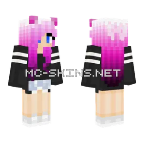 Pink Haired Girl Minecraft skin