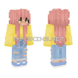 Pink Haired Girl Minecraft skin