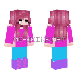 Pink Haired Girl Minecraft skin