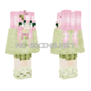 Pink Haired Girl Minecraft skin