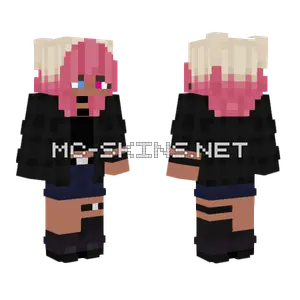 Pink Haired Girl Minecraft skin