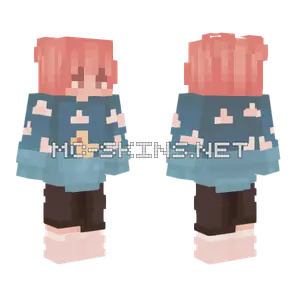 Pink Haired Girl Pajamas Minecraft skin