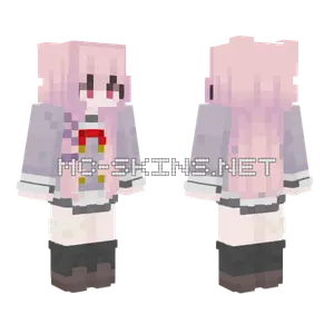 Pink Haired School Girl Minecraft skin