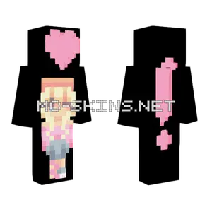 Pink Heart Reminder Minecraft skin