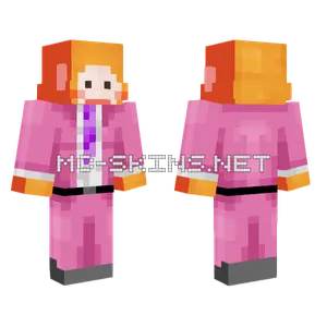 Pink Hoodie Girl Minecraft skin