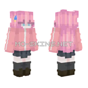 Pink Hoodie Girl Minecraft skin