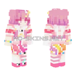 Pink Kawaii Girl Minecraft skin