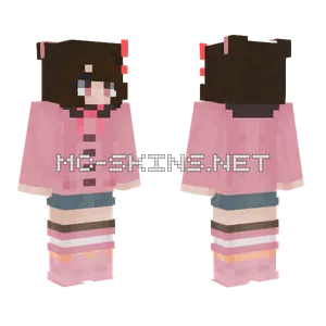 Pink Kimono Girl Minecraft skin