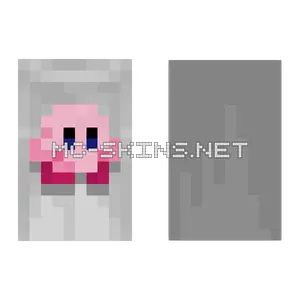Pink Kirby Face cape, outside and lining