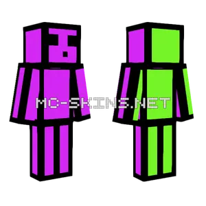Pink Lime Green Slime Minecraft skin