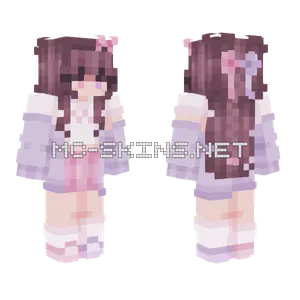 Pink Mood Girl Minecraft skin