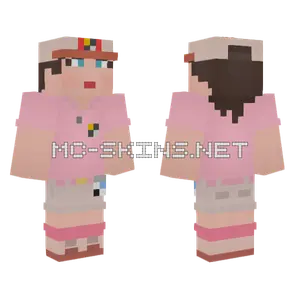 Pink Park Staff Uniform Minecraft skin