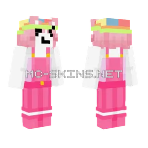 Pink Party Hat Girl Minecraft skin
