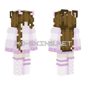 Pink Plaid Outfit Minecraft skin