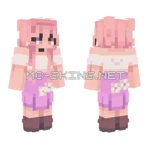 Pink Rose Bouquet Skin Minecraft skin