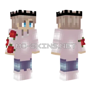Pink Rose Sweater Male Minecraft skin