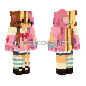 Pink Star Outfit Minecraft skin