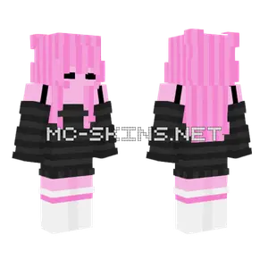 Pink Striped Outfit Minecraft skin