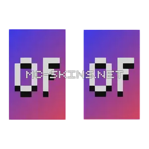 Pink Violet OptiFine cape, outside and lining