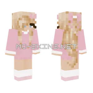 Pink Winter Girl Minecraft skin