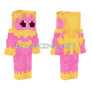 Pink Yellow Pinecone Minecraft skin