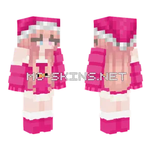 Pinky Santa Claus Minecraft skin