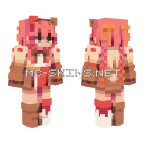 Playful Pink Girl Minecraft skin