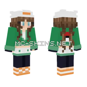 Pokemon Trainer Green Minecraft skin