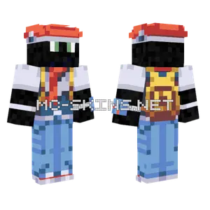 Pokemon Trainer Red Minecraft skin
