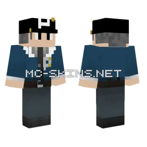 Poli Blue Jacket Minecraft skin