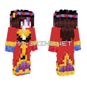 Pomni Caine TADC Minecraft skin