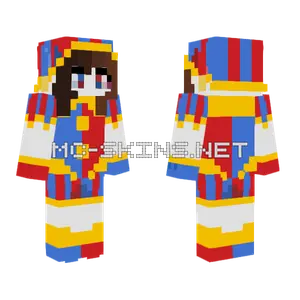 Pomni Not Shaded Minecraft skin