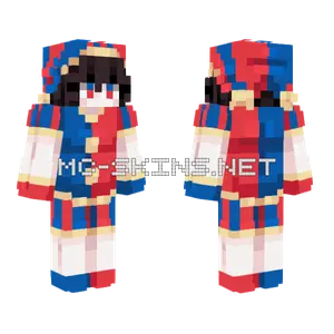 Pomni The Amazing Digital Circus Minecraft skin