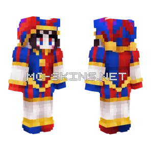 Pomni The Jester Minecraft skin