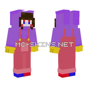 Pomni With Jax Pyjamas Minecraft skin