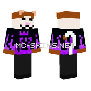 Popcat Purple Fire Shirt Minecraft skin