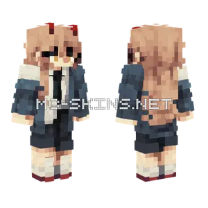 Power Chainsaw Man Minecraft skin