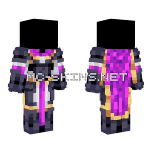 Preux Chevalier Black Purple Gold Minecraft skin