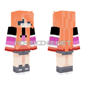 Pride Fox Girl Minecraft skin