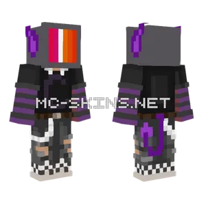 Pride Wolf TV Head Minecraft skin