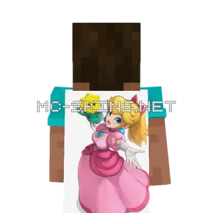Princess Peach Dress cape, outside and lining