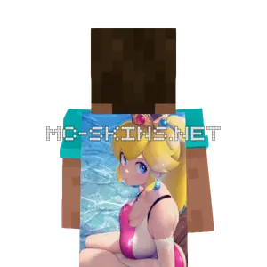 Princess Peach Swimsuit cape, outside and lining