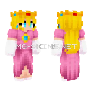 Princess Peach W Crown Minecraft skin