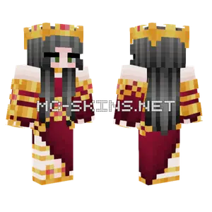 Princess Revamped Hair Bangs Minecraft skin