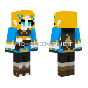 Princess Zelda Totk Intro Minecraft skin