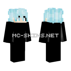 Progression2 Blue Hair Minecraft skin